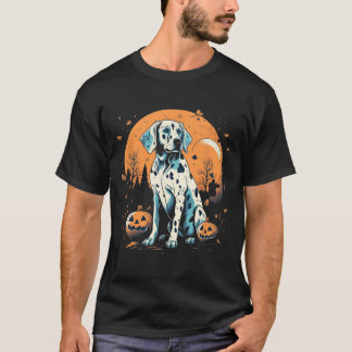 Dalmatien Pumpkin Halloween Costume Hund Puppy Man T Shirt