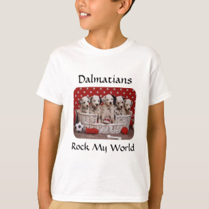 Dalmatien Puppies Sten My World Kids Ringer Te Tee Shirt