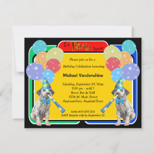 Dalmatien Puppy Birthday Barker Inbjudningar