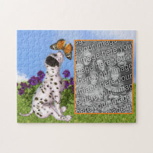 Dalmatien Puppy Butterfly Painting Add Your Photo Pussel