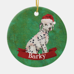 Dalmatien Puppy Första jul Julgransprydnad Keramik