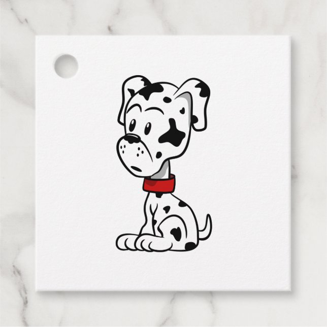 Dalmatien Puppy Gåvor Etiketter (Framsida)