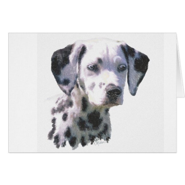 Dalmatien Puppy Hälsningskort (Framsidan Horizontal)