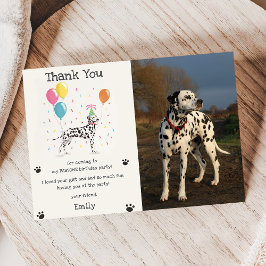 Dalmatien Puppy Hund Birthday Tack du Card Photo Inbjudningar