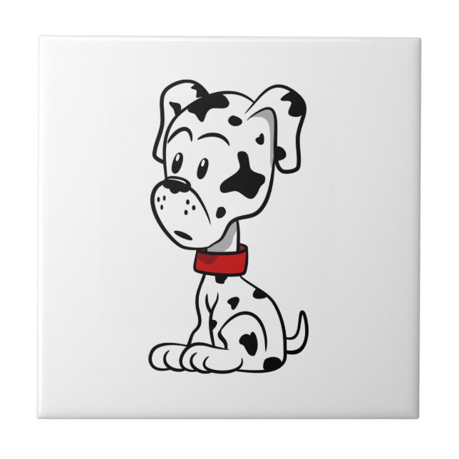 Dalmatien Puppy Kakelplatta (Framsidan)