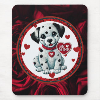 Dalmatien Puppy Kärlek Mousepad - be Mine Valentin Musmatta