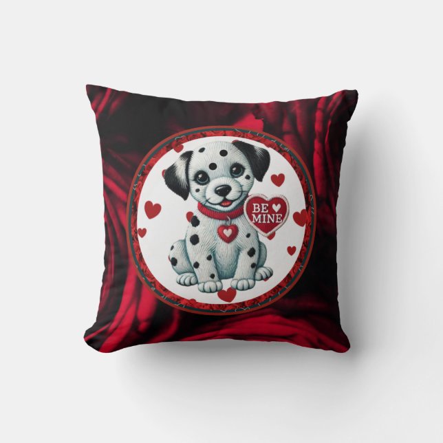 Dalmatien Puppy Kärlek Square Pillow - var min Kudde (Framsida)