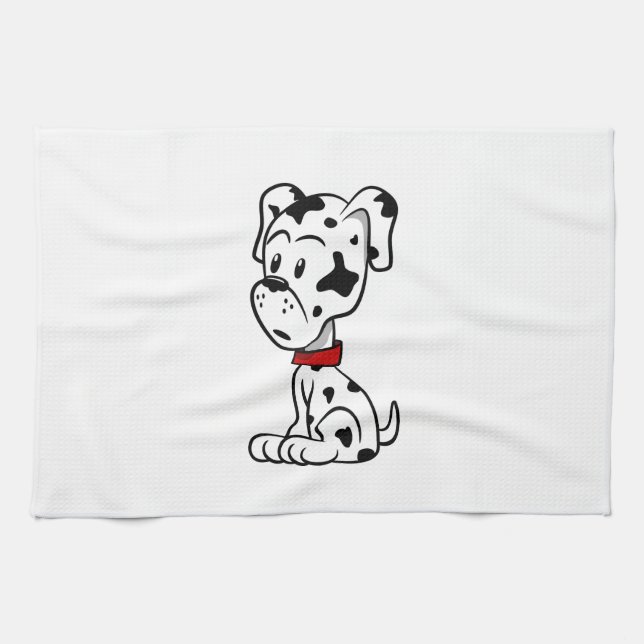 Dalmatien Puppy Kökshandduk (Horisontell)