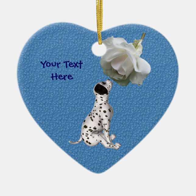 Dalmatien Puppy Ro Anpassade Ornament (Framsidan)