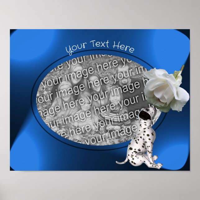 Dalmatien Puppy Ro Ram Skapar ditt eget foto Poster (Framsidan)