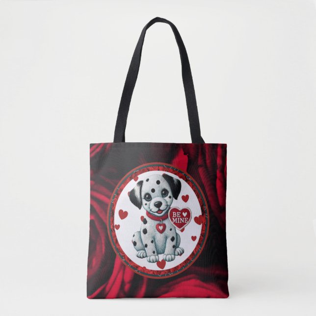 Dalmatien Puppy Shoulder Tote Bag - var min Tygkasse (Framsida)