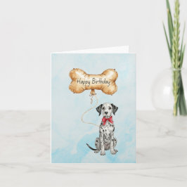 Dalmatien Puppy Watercolor Birthday Card Kort