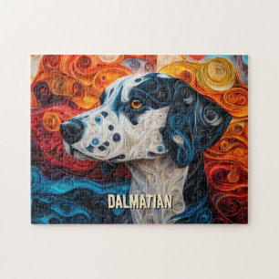 Dalmatien Quilling Art Hund Porträtt Pussel