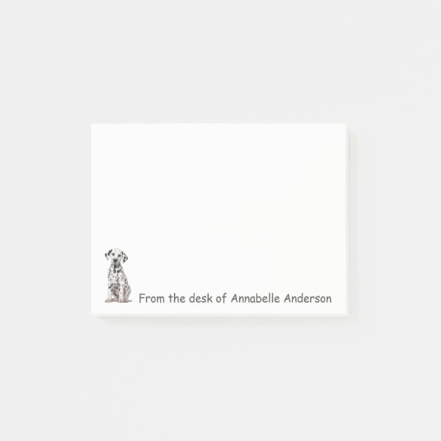 Dalmatien Realistic Personalize Post-it Block (Framsida)