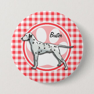 Dalmatien; Red and White Gingham Knapp