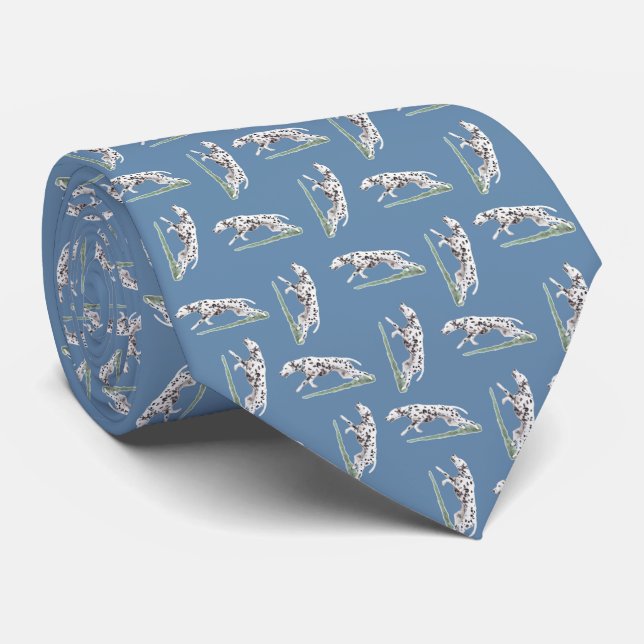 Dalmatien Running Hund art Neck Tie Slips (Rullad)