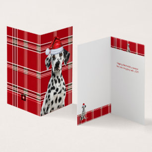 Dalmatien Santa Hund Helgdag Play-julkort Kort