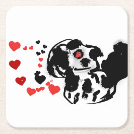 Dalmatien skickade kärlek underlägg papper kvadrat