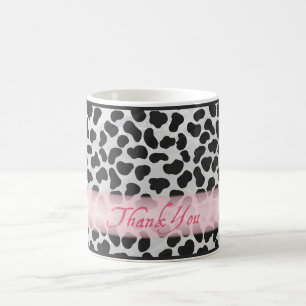 Dalmatien Spot Mönster Rosa Tack Kaffemugg