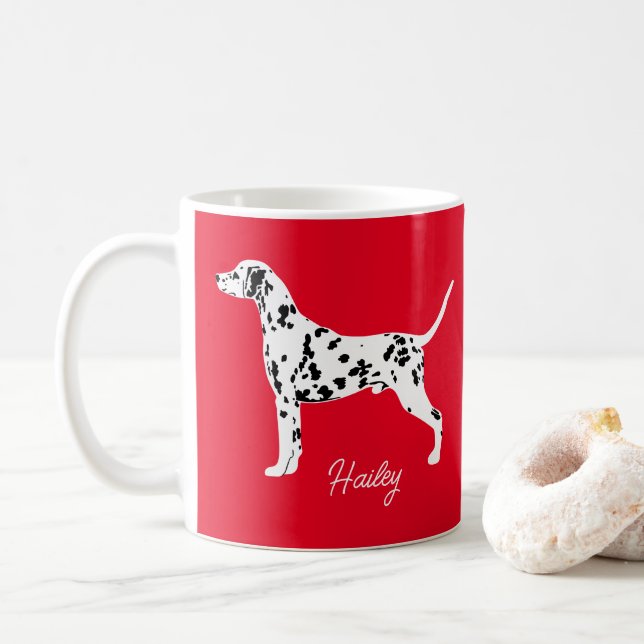 Dalmatien Spoted Hund Personlig Gift Kaffemugg (Med munk)