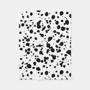 Dalmatien Spoter svart vitt. Modern. Päls djur S Fleecefilt