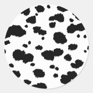 Dalmatien Spots Mönster Hund Dalmation Spot Dots Runt Klistermärke