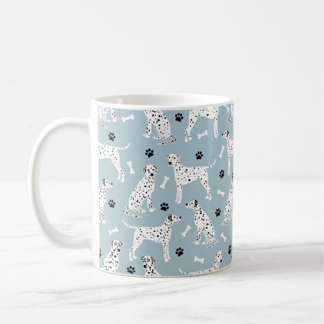 Dalmatien Tass och Bones Coffee Mugg (Vänster)