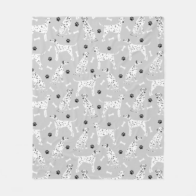 Dalmatien Tass och Bones Fleece Blanket (Framsidan)