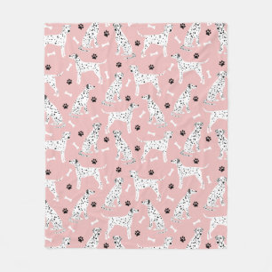 Dalmatien Tass och Bones Fleece Blanket