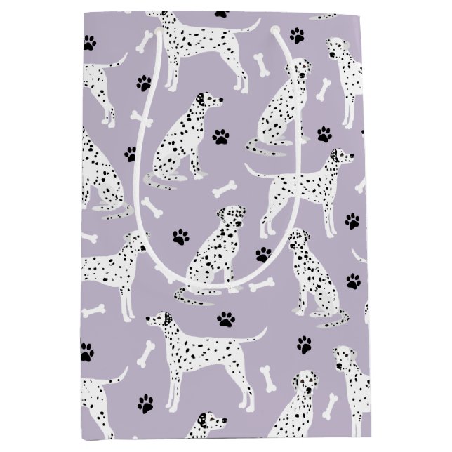 Dalmatien Tass och Bones Medium Gift Bag (Framsidan)