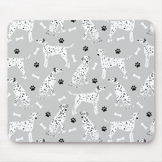 Dalmatien Tass och Bones Mouse Pad Musmatta (Framsidan)