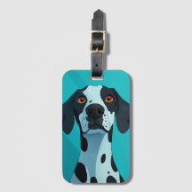 Dalmatien Tecknad Stil Luggage Tag