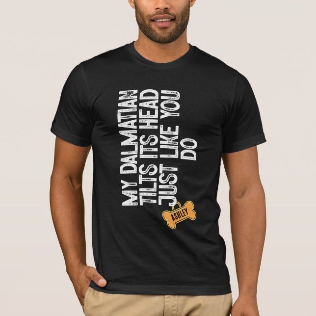 Dalmatien Tlits huvud som du T Shirt (Framsida)