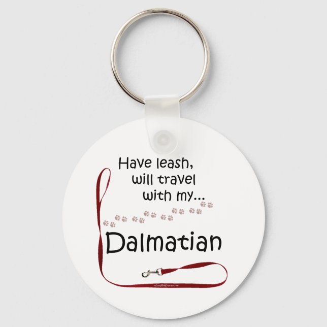 Dalmatien Travel Leash - Keychain Nyckelring (Framsida)