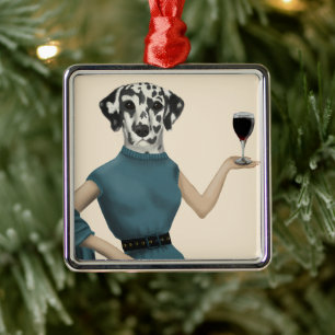 Dalmatien Vin Snob Julgransprydnad Metall