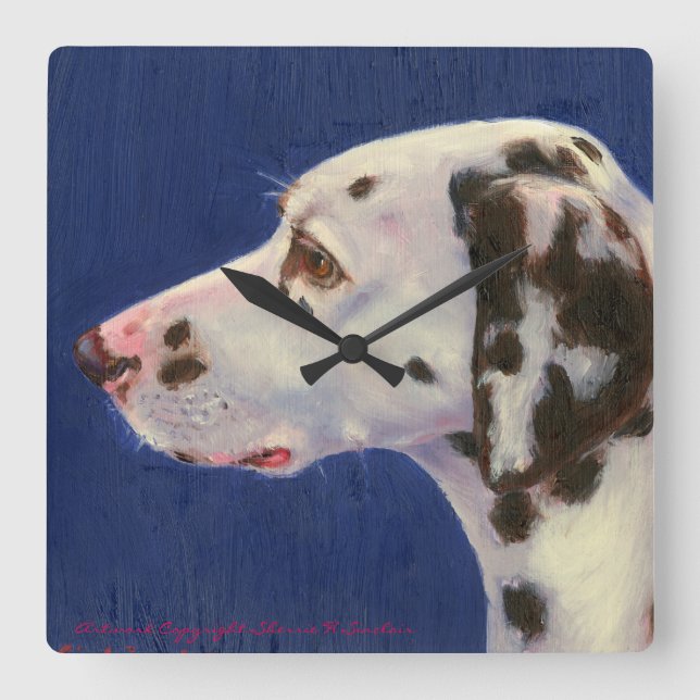 Dalmatien Wall Clock Fyrkantig Klocka (Framsida)