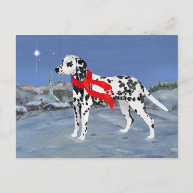 Dalmatien Winter Night Vykort (Framsida)