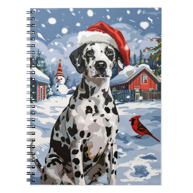 Dalmatien Winter Wonderland jul Joy Anteckningsbok (Framsidan)