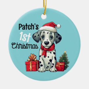 Dalmatiens första jul julgransprydnad keramik