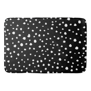 Dalmatier Dots, Dalmatiska Spots, Black and White Badrumsmatta