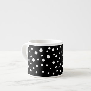 Dalmatier Dots, Dalmatiska Spots, Black and White Espressomugg