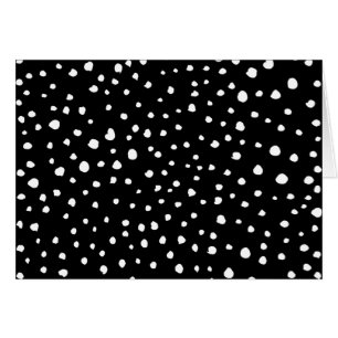 Dalmatier Dots, Dalmatiska Spots, Black and White Hälsningskort