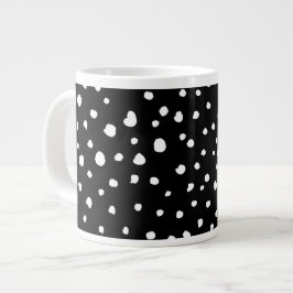 Dalmatier Dots, Dalmatiska Spots, Black and White Jumbo Mugg