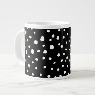 Dalmatier Dots, Dalmatiska Spots, Black and White Jumbo Mugg