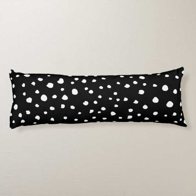 Dalmatier Dots, Dalmatiska Spots, Black and White Kroppskudde (Baksidan)
