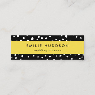 Dalmatier Dots, Dalmatiska Spots, Black and White Mini Visitkort