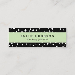 Dalmatier Dots, Dalmatiska Spots, Black and White Mini Visitkort