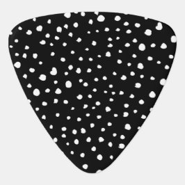 Dalmatier Dots, Dalmatiska Spots, Black and White Plektrum