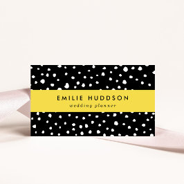 Dalmatier Dots, Dalmatiska Spots, Black and White Visitkort