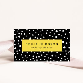 Dalmatier Dots, Dalmatiska Spots, Black and White Visitkort